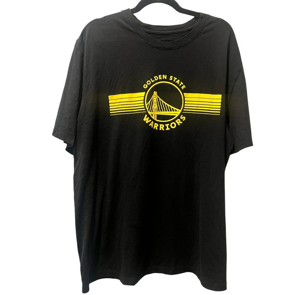 Golden‎ State Warriors Mens NBA T-Shirt 2XL Black Yellow Basketball Fan Gear